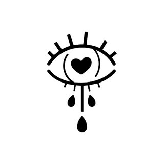 Khuôn hình xăm Đôi mắt love and pain
