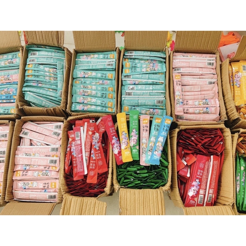 Combo súp thưởng mix vị 100 cây 15gr cho mèo