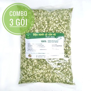 Combo 3 Đậu xanh còn vỏ 1kg