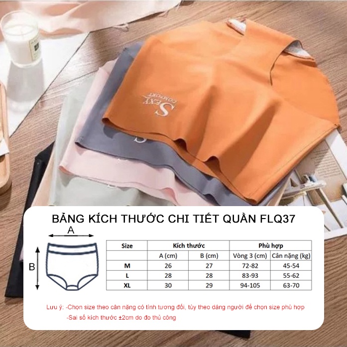 Quần lót su không viền cạp cao sexy - hàng loại 1 - mã FLQ37