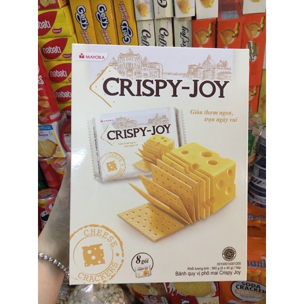 Bánh quy vị phô mai Crispy Joy hộp 180g / 360g