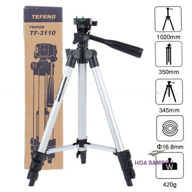 Giá đỡ chụp ảnh điện thoại tripod 3 chân 3110 kết hợp remote tương thích với nhiều dòng máy