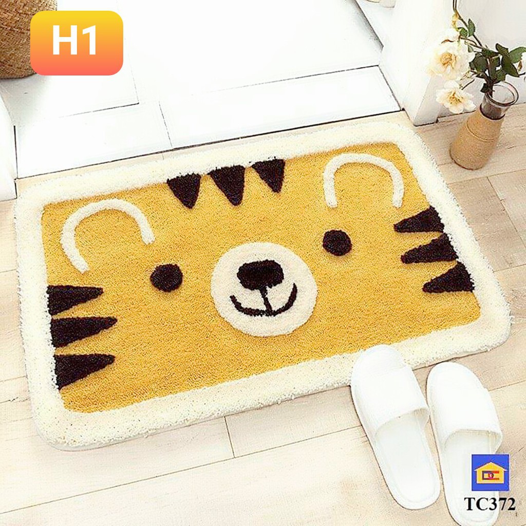 Thảm chùi chân 3D siêu xinh thấm hút nước tốt,mặt sau chống trơn trượt -> kt 40x60