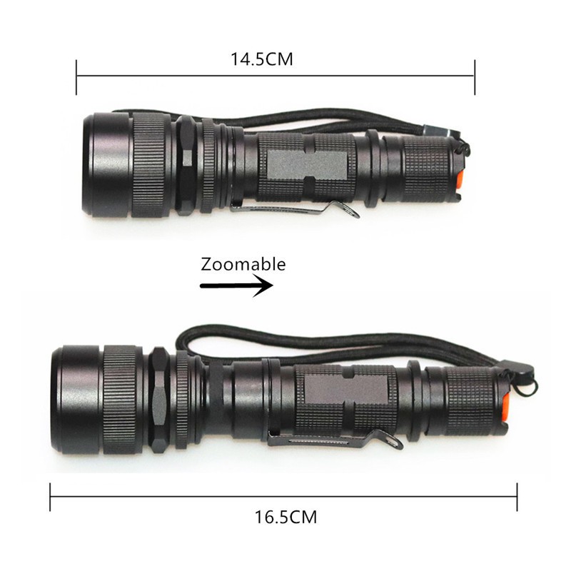 Đèn pin siêu sáng Ultrafire XM-L2 có thể zoom xa gần, hợp kim nhôm siêu bền