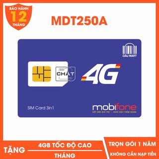 SIM 4G Trọn Gói 1 Năm 12FD50 và MDT250A Mobifone (5GB/Ngày và 4GB/Tháng) Dùng FREE Không Cần Nạp Tiền Trong 12 Tháng