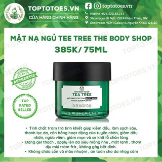 Mặt nạ ngủ Tea Tree The Body Shop Anti-imperfection Night Mask ngừa và giảm mụn, thanh lọc da, kiềm dầu
