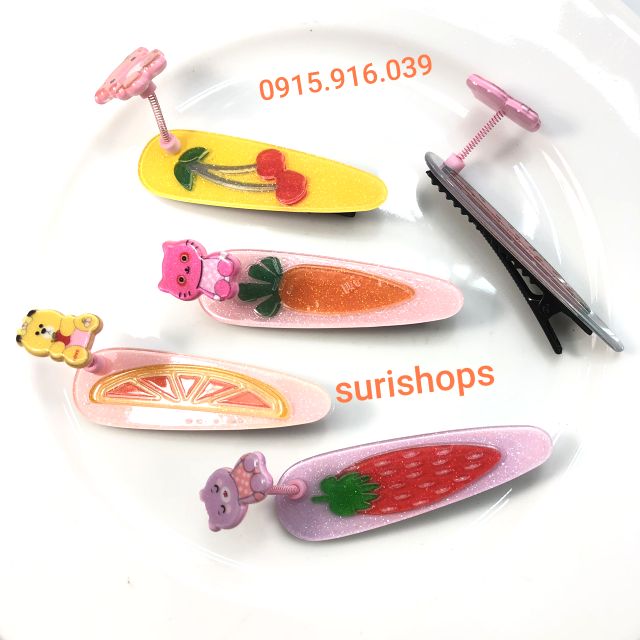 Kẹp tóc lò xo trái cây xinh xinh
