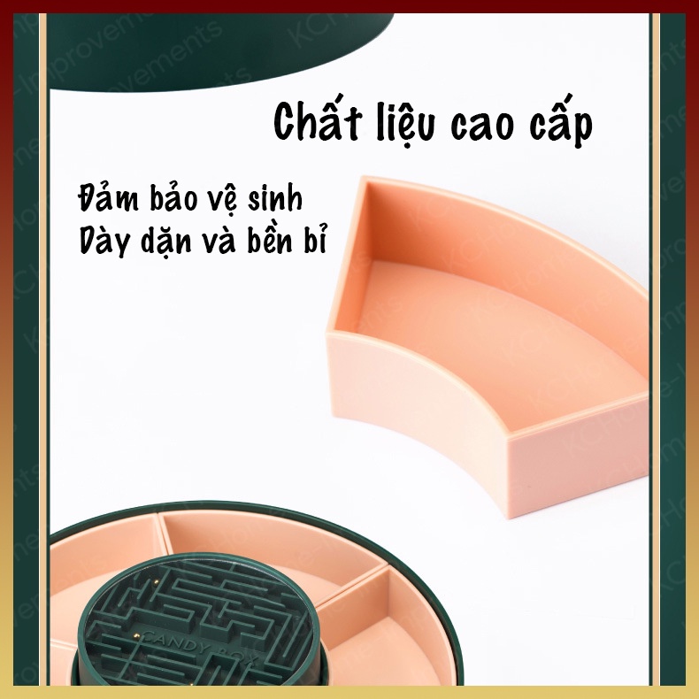 Khay Mứt Tết Bánh Kẹo, Cao Cấp Sang Trọng Có Trò Chơi Zíc Zắc, KC Home