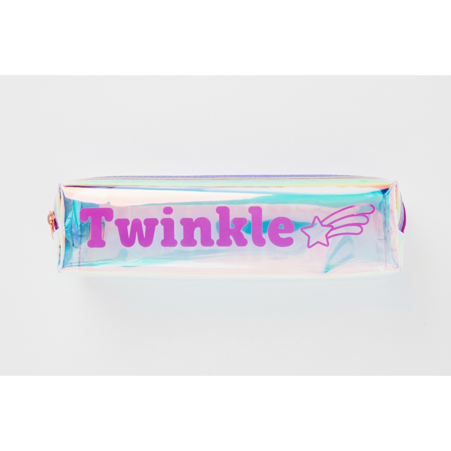 Túi Đựng Bút ARTBOX Hàn Quốc In Chữ Twinkle Màu Tím Hologram PVC