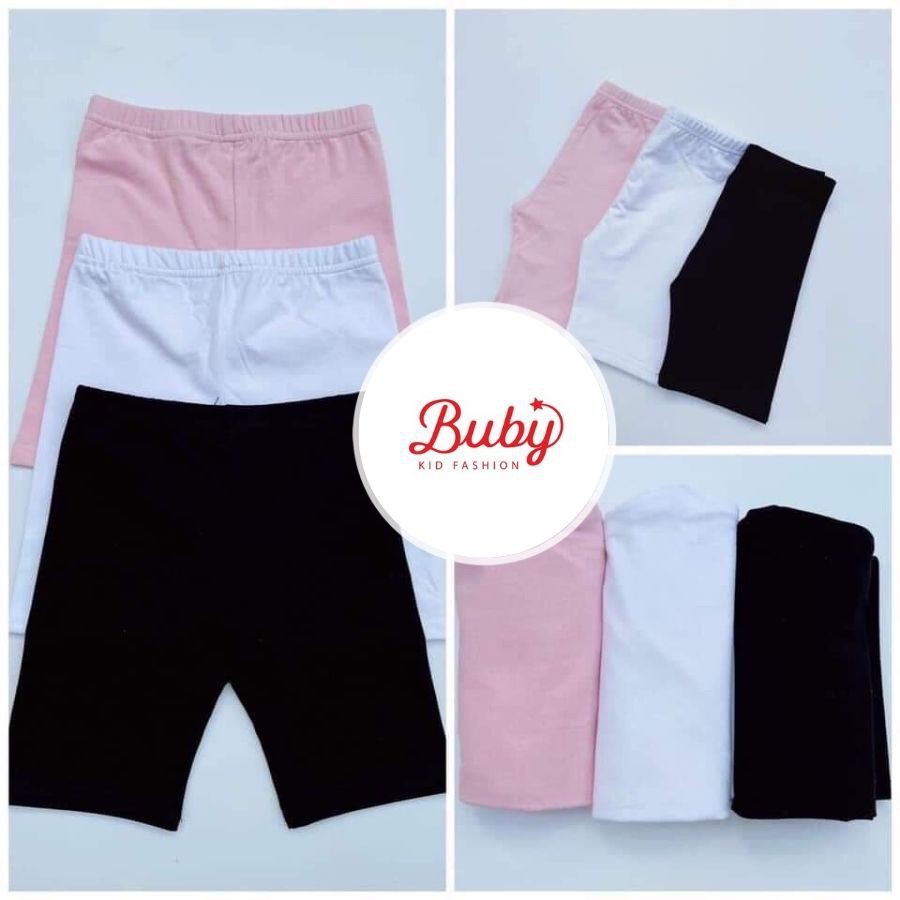 Quần legging lửng bé gái, chất liệu cotton cực thoáng mát mặc mùa hè cho bé từ 1-6 tuổi, Shop BUBY