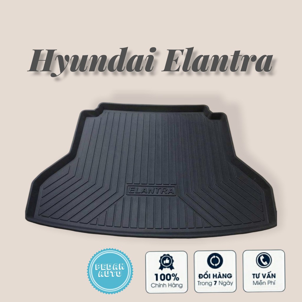 Lót cốp nhựa Xe Elantra 2016 đến 2023 Nhựa Dẻo Đàn Hồi Chống Nước Tốt