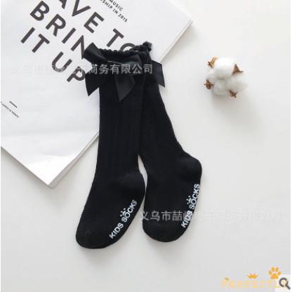 Vớ cotton đính nơ dễ thương cho bé gái