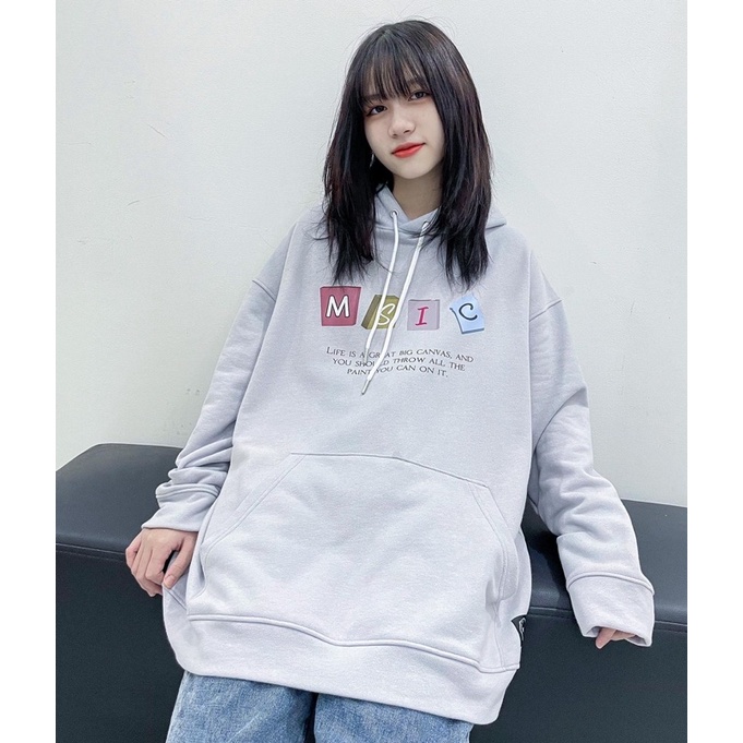 Áo Hoodie Canvas Xám trắng | BigBuy360 - bigbuy360.vn