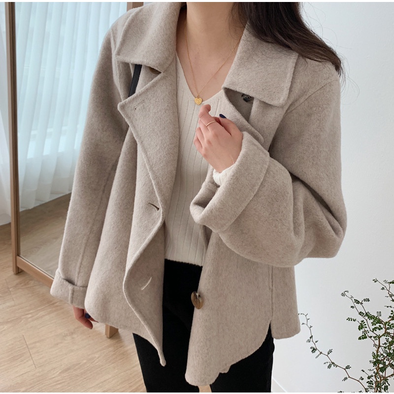 Trench coat dạ Hàn Quốc - thiết kế 2 lớp lót | BigBuy360 - bigbuy360.vn
