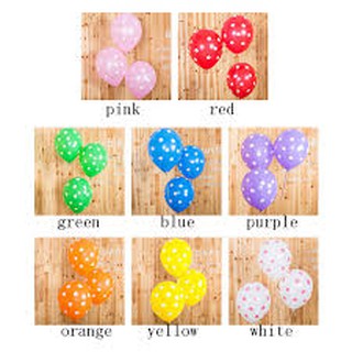 Set 10 bóng chấm bi nhiều màu