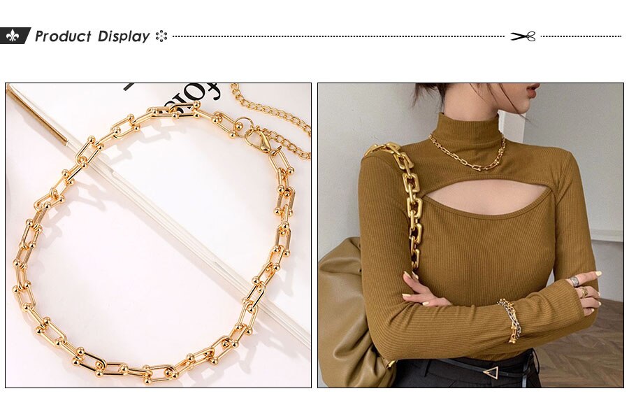 Vòng Cổ Choker Kim Loại Thiết Kế Đơn Giản Cho Nam Và Nữ