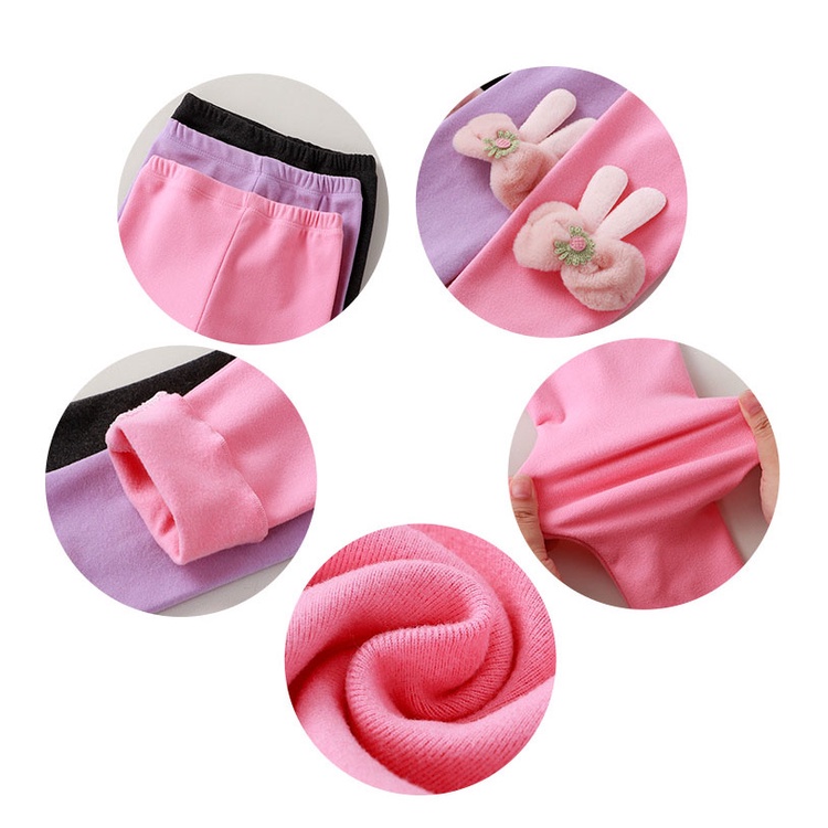 Quần Legging Co Giãn Họa Tiết Hoạt Hình Phong Cách Hàn Quốc Cho Bé Gái