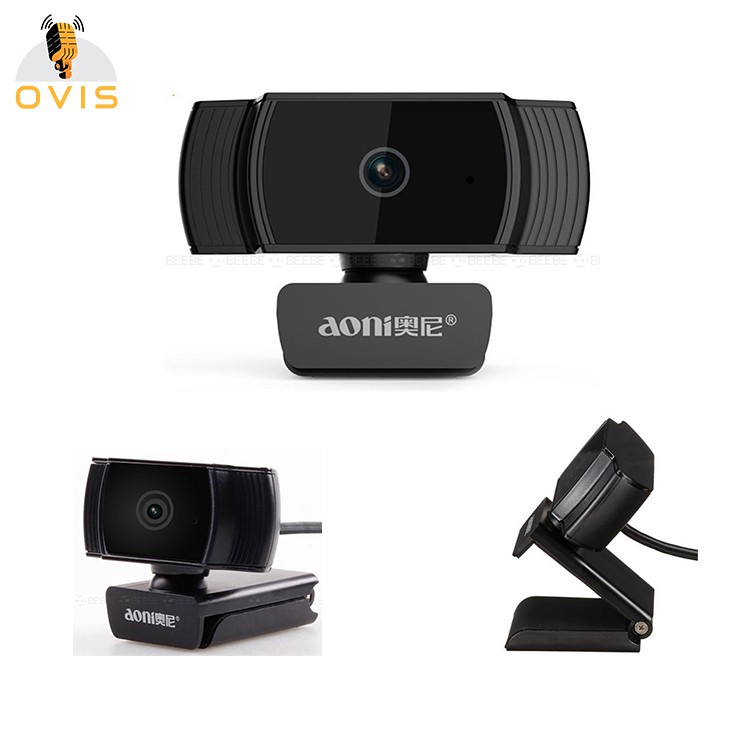 [BH 12 THÁNG] Webcam Máy Tính Aoni A20 Họp Trực Tuyến Góc Rộng 80 Độ, Full HD1080 30fps, 2.0 Megapixel | BigBuy360 - bigbuy360.vn