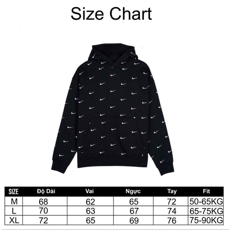 Áo khoác Nike thêu cao cấp Áo hoodie Nike mới nhất