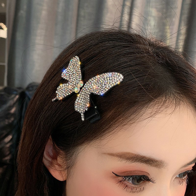 Kẹp tóc đính đá hình con bướm phong cách sang chảnh - B15 - Melanie Store