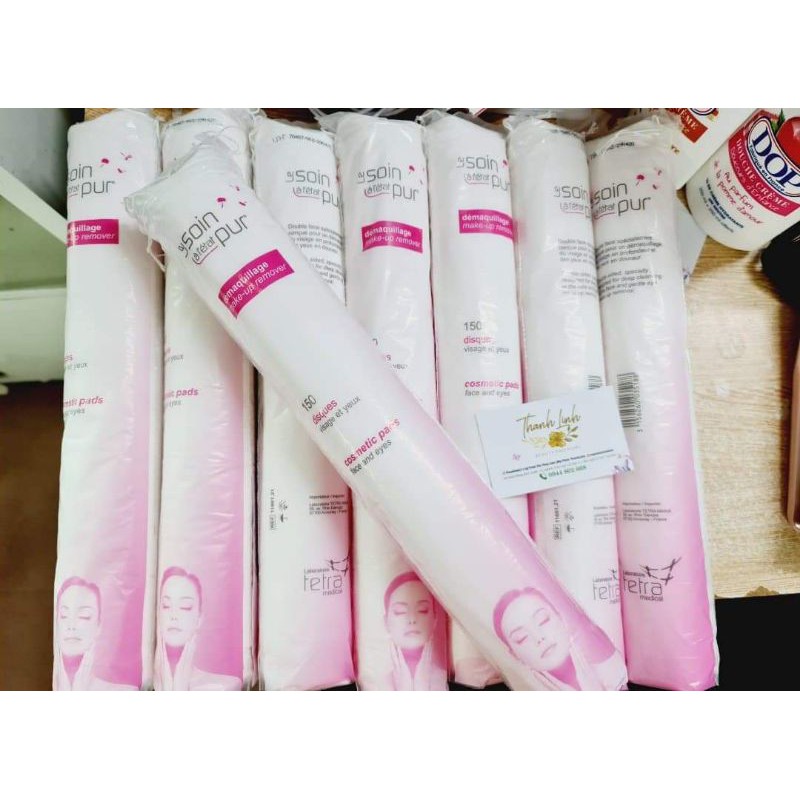 Bông tẩy trang Tetra siêu mềm mỏng loại 150 miếng | BigBuy360 - bigbuy360.vn