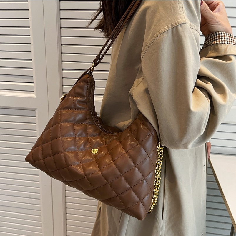 Túi Đeo JASMIN NOIR Chéo Họa Tiết Caro Đính Tua Rua Thời Trang Cho Nữ