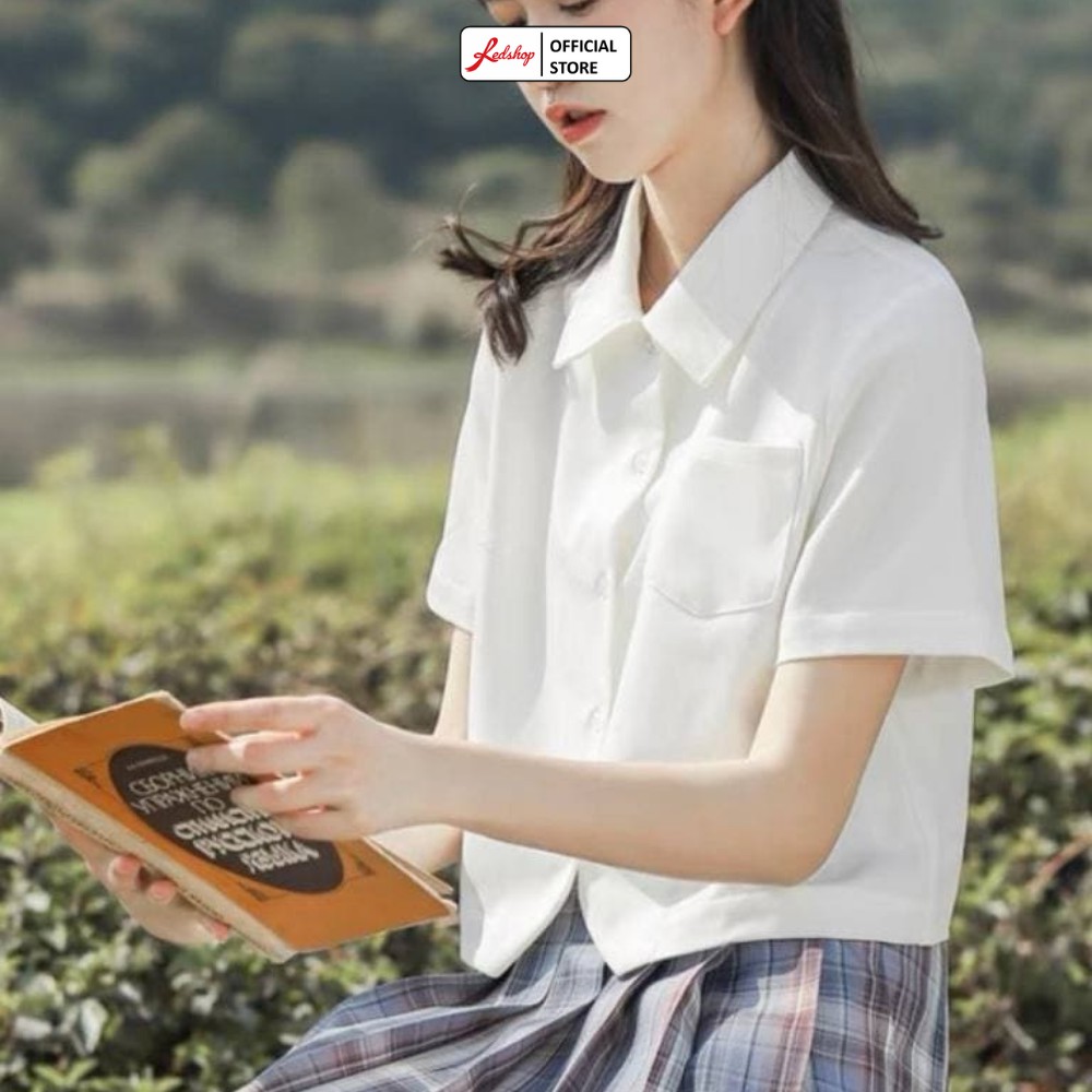 Áo Sơ Mi Nữ Seon Dáng Lửng Cổ Bẻ Ngắn Tay Nhiều Màu REDSHOP | BigBuy360 - bigbuy360.vn