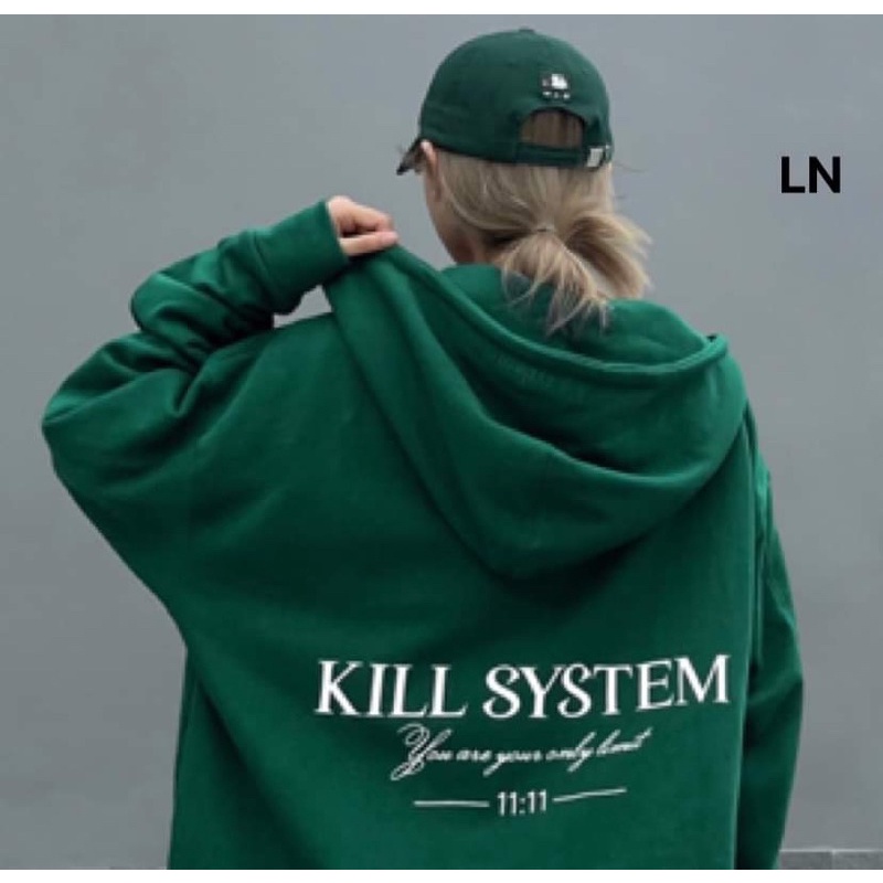 Áo khoác nỉ KILL mũ 2 lớp TH6