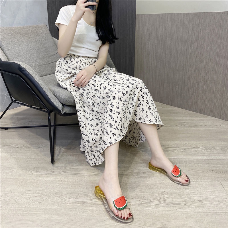 Dép Quai Ngang Trong Suốt Đế Mềm Thời Trang Hàn Quốc Cho Nữ