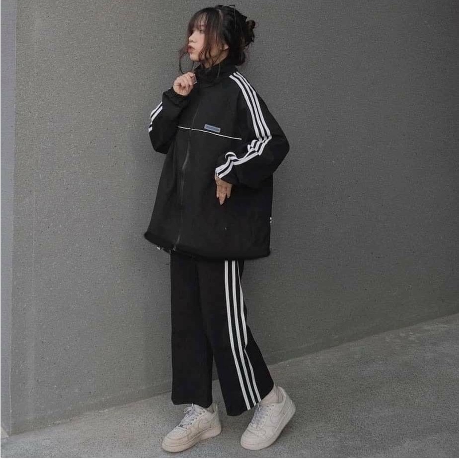 Set bộ 3 sọc chạy vạch ngực áo Quần 3 sọc, phong cách thể thao mặcđi chơi, đi học đều đẹp