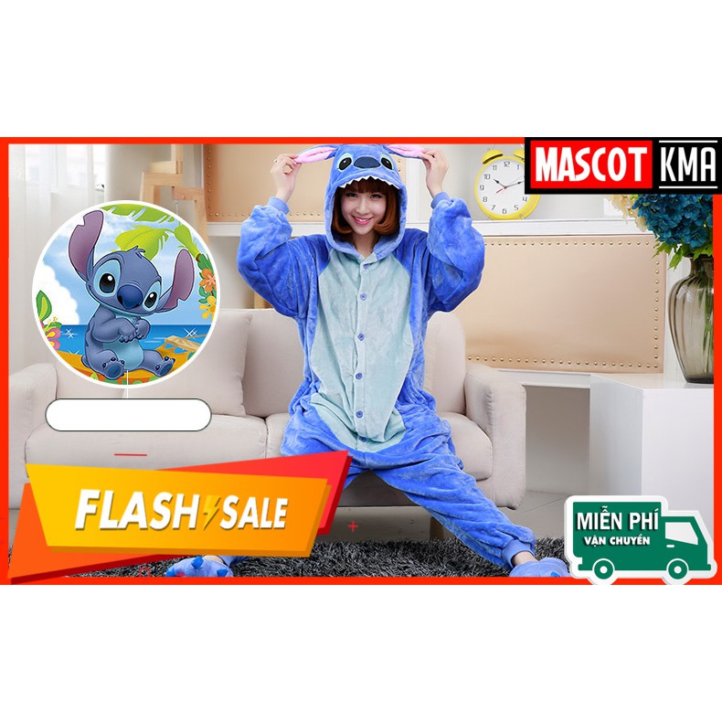 BỘ ĐỒ NGỦ THÚ STITCH CAO CẤP NGƯỜI LỚN