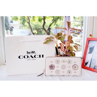 🆘RẺ VÔ ĐỊCH🆘Ví Coach Wallet with Cut Out Tea rose