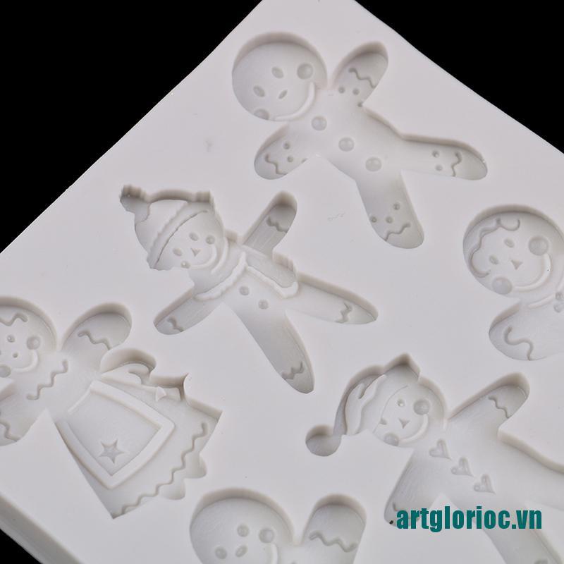 hot&Christmas Snowman Silicone Fondant Mold Cake Decorating Tool Chocolate Mould