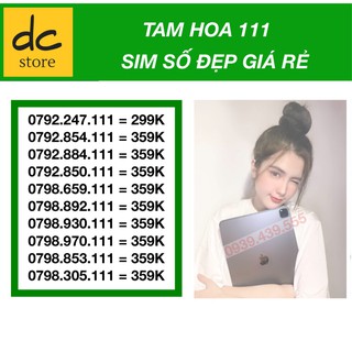 Sim số đẹp sim tam hoa 111