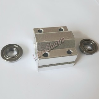 Gối đỡ trục tròn 10mm 2 vòng bi