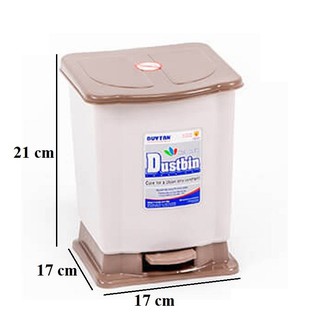 Thùng rác mini đạp chân nắp bật MINI 17x17x21cm. DT766