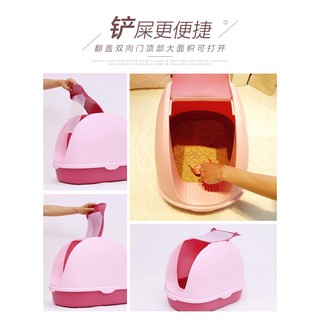 Nhà vệ sinh mèo Dạng kín (Cho bé 10kg)