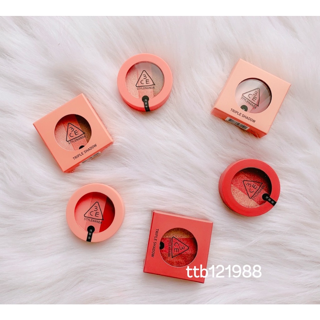 Phấn Mắt 3CE Triple Shadow 3 Màu - Hộp Tròn