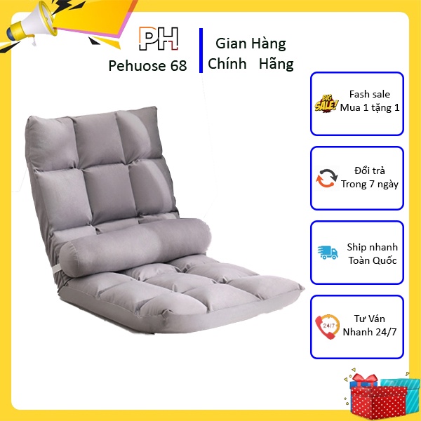 Ghế Lười Sofa Ghế Bệt Tựa Lưng Tặng Kèm Gối Ôm Ngồi Nằm Thư Giãn Thông Minh Đa Năng Có Thể Gập Mở Gấp Gọn