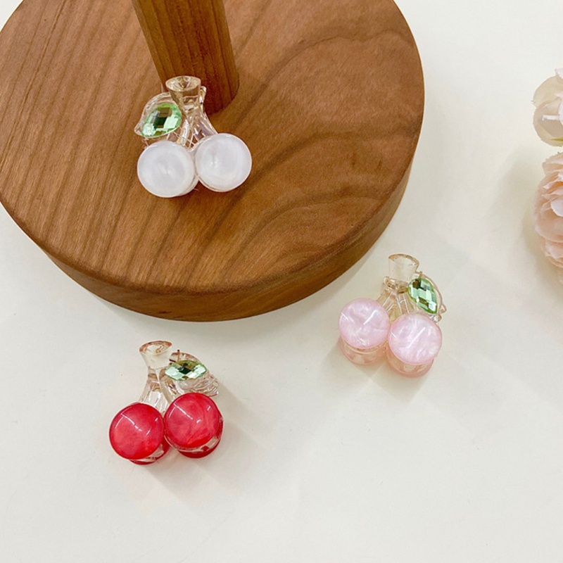 Xiangbao Kẹp Tóc Mái Bằng Resin Hình Quả Cherry Nhỏ Xinh Xắn