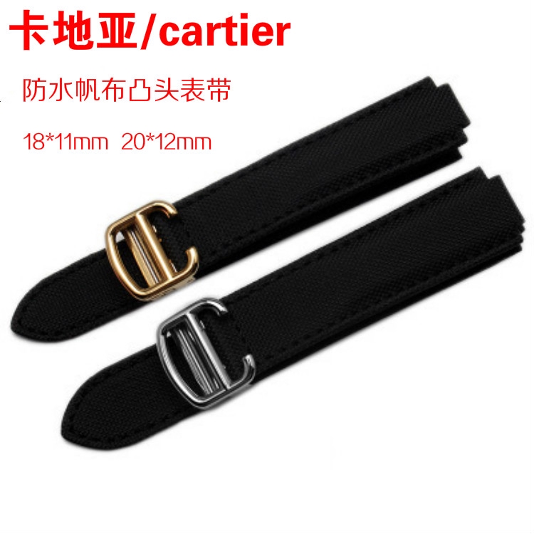 Cartier Dây Đeo Gắn Bong Bóng Màu Xanh Dương Chất Liệu Nilon Chống Thấm Nước Thoáng Khí Cỡ Vừa 18-11 20-12mm