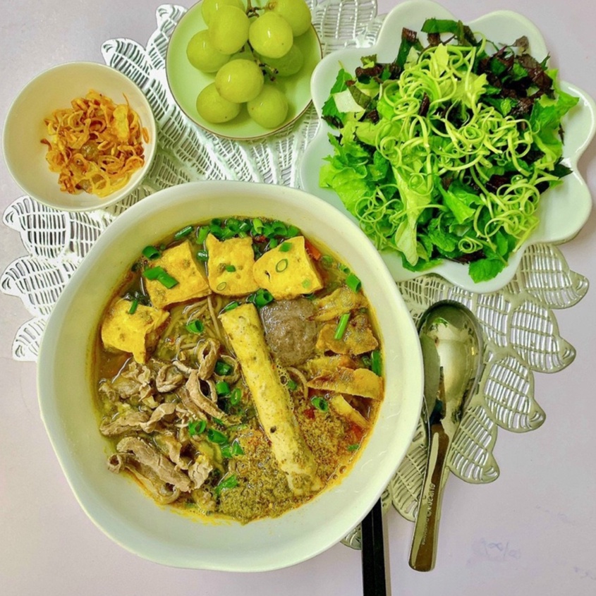 Bún rau củ Nguyên Minh hộp 300gram, Mì rau củ sợi nhỏ dai bổ sung dinh dưỡng, ANKANFOOD