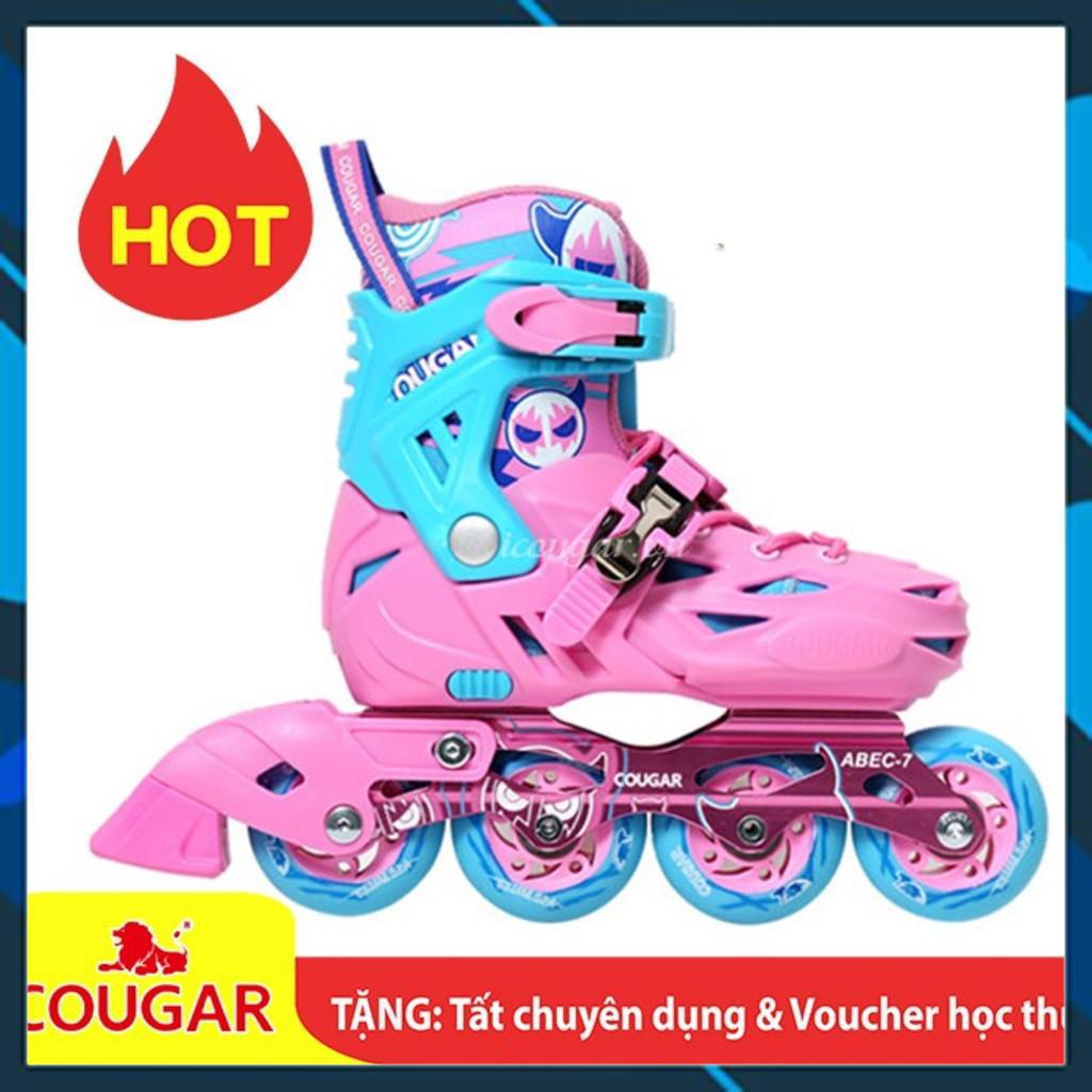 Giày Patin Cougar Pro Hồng Tặng kèm túi đựng giày patin chuyên dụng cho bé