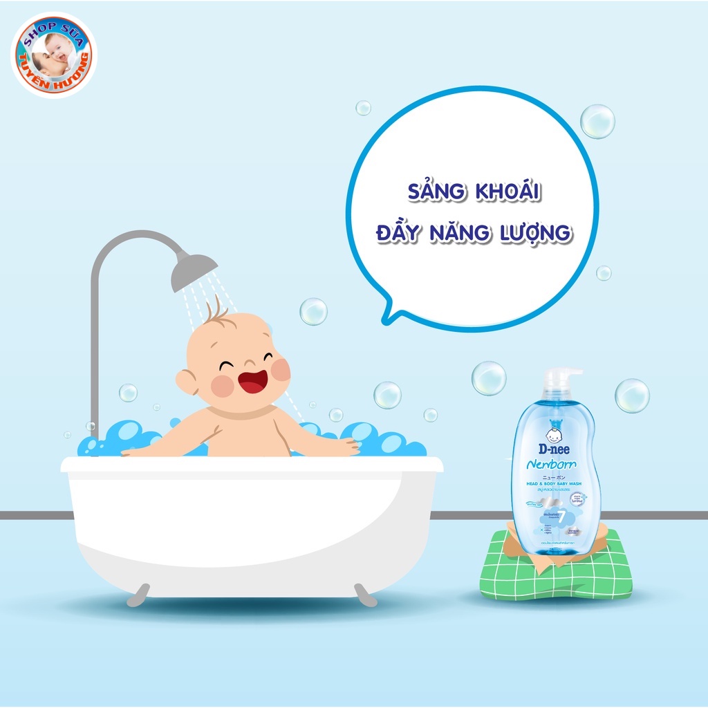 Sữa tắm gội toàn thân cho bé Dnee Pure Sakura, Baby, Organic 380ml