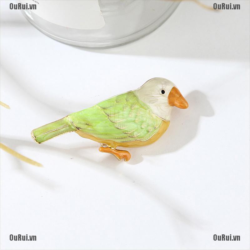 (FCC) Ghim Cài Áo Tráng Men Hình Chim Thời Trang