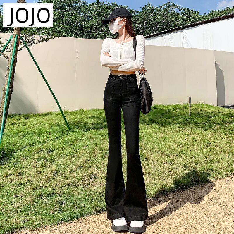 Quần Jeans Nữ Lưng Cao Ống Loe Thời Trang Hàn