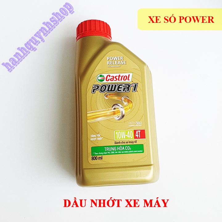 Dầu nhớt xe máy Castrol Power 800ml cho xe ga, xe số chính hãng