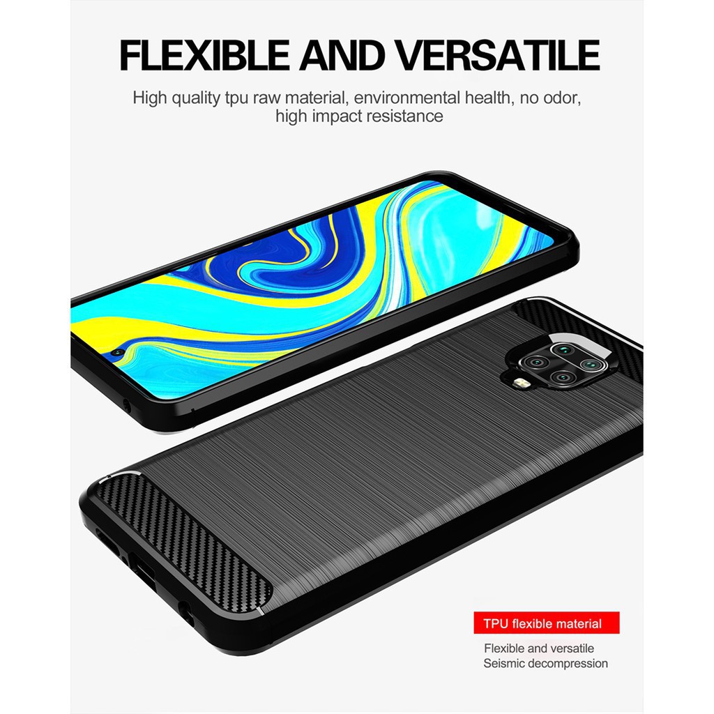 Ốp Điện Thoại Sợi Carbon Cho Xiaomi Redmi Note 6 7 8 9 Pro Max 9s 8T Mi 10 Pro Note 10 CC9 Pro 8 9 8A 7A POCO C3