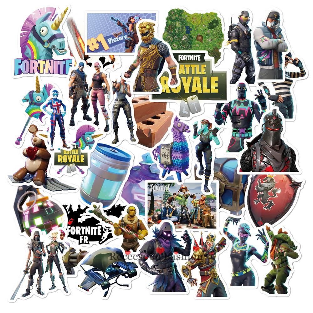 Bộ 104 tấm giấy dán tường phong cách game Fortnite độc đáo