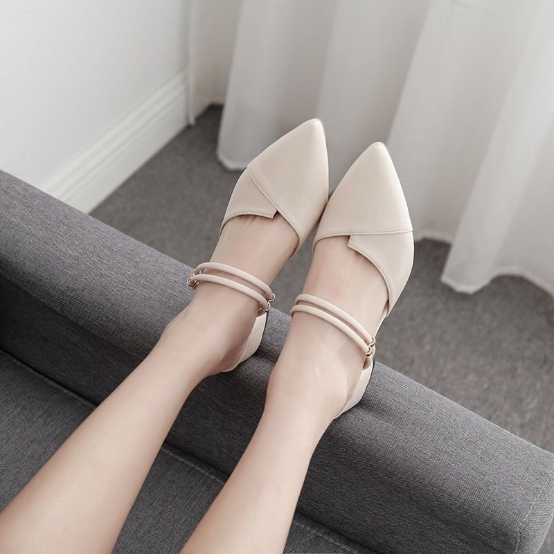 Dép sandal gót vừa dày dặn thời trang thanh lịch cho nữ